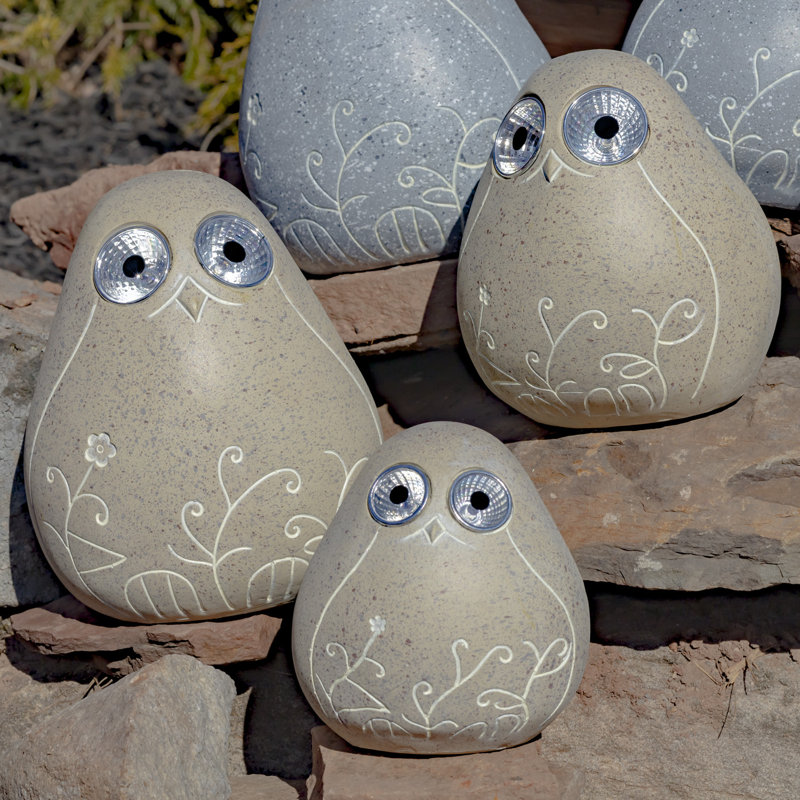 Ensemble de 3 pierres de jardin Aleksei, Beige antique