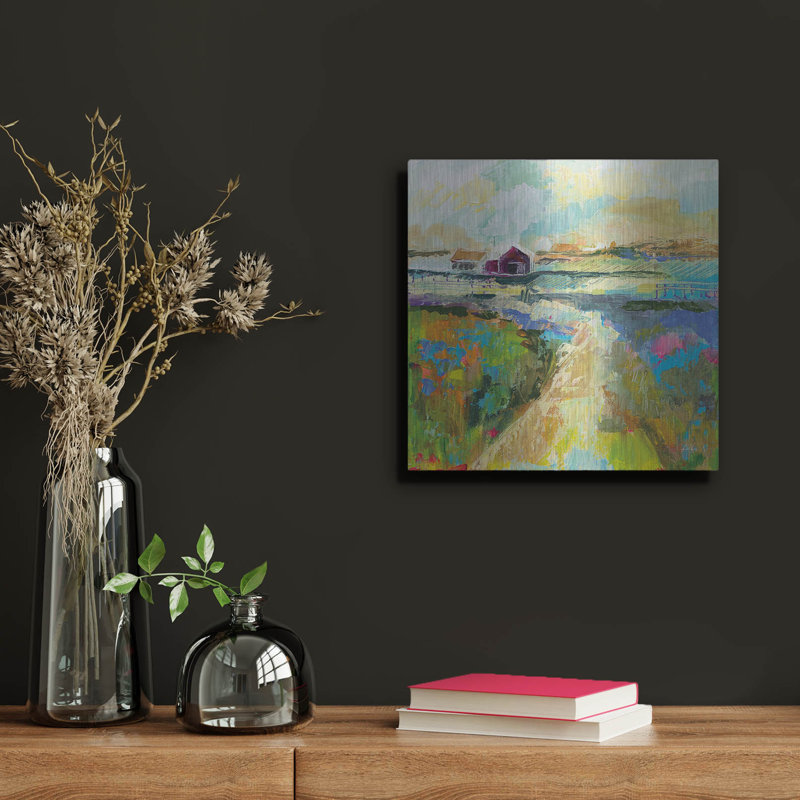 «The Pasture» par Jeanette Vertentes, art mural en métal, H 12 po x l 12 po