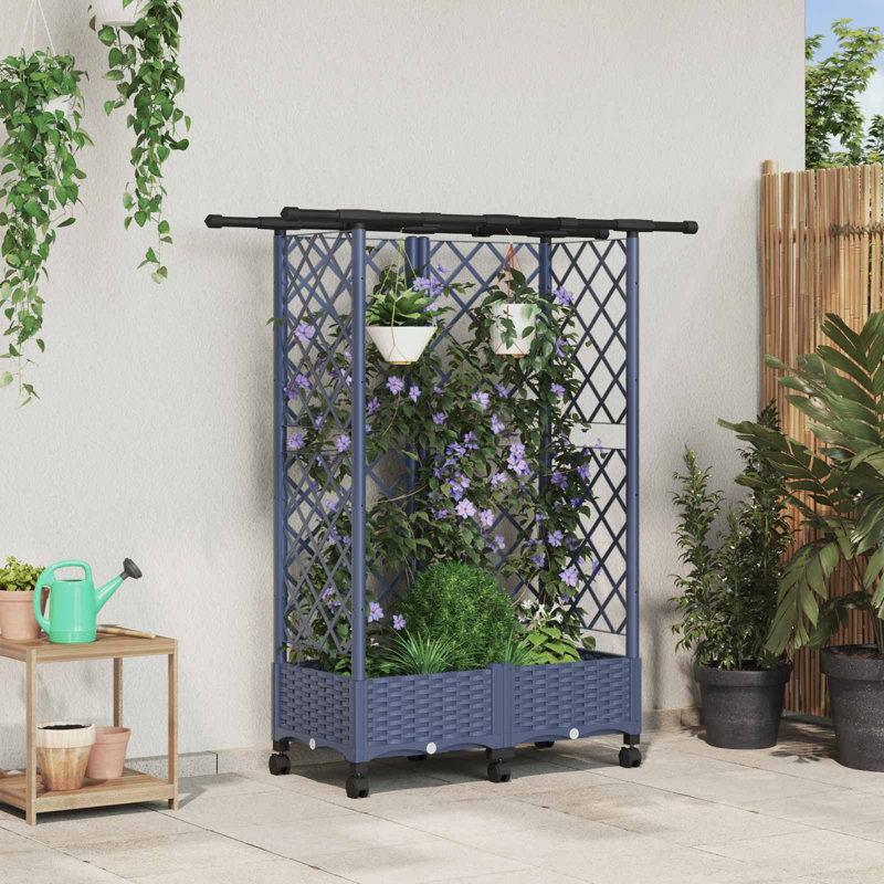 Raised Garden Bed, 127cm H x 124cm W x 40cm D, Blue