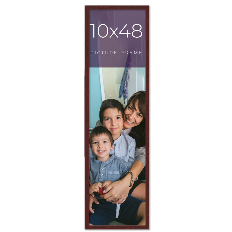 Cadre photo en bois massif Plassie, Brun foncé, L 10 po x H 48 po