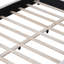 Structure de lit avec tête de lit arrondie, blanc-861675398
