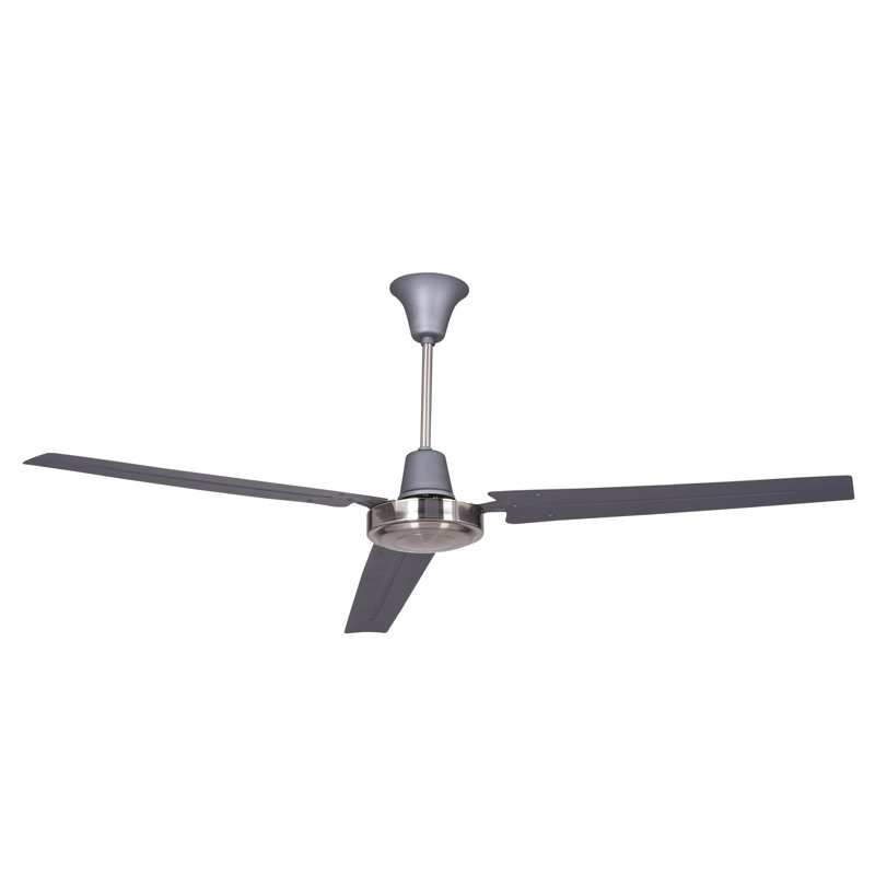 Coso 56'' Ceiling Fan, Titanium/Brushed Chrome with Titanium Blades