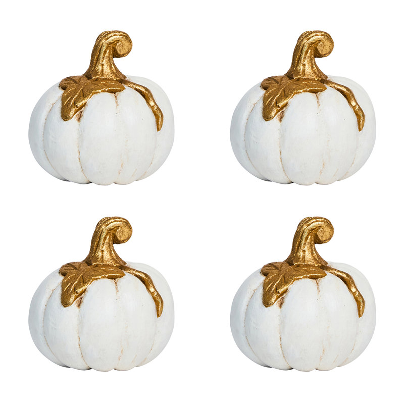 Forest Walk Pumpkin Place Card Holder, Gold