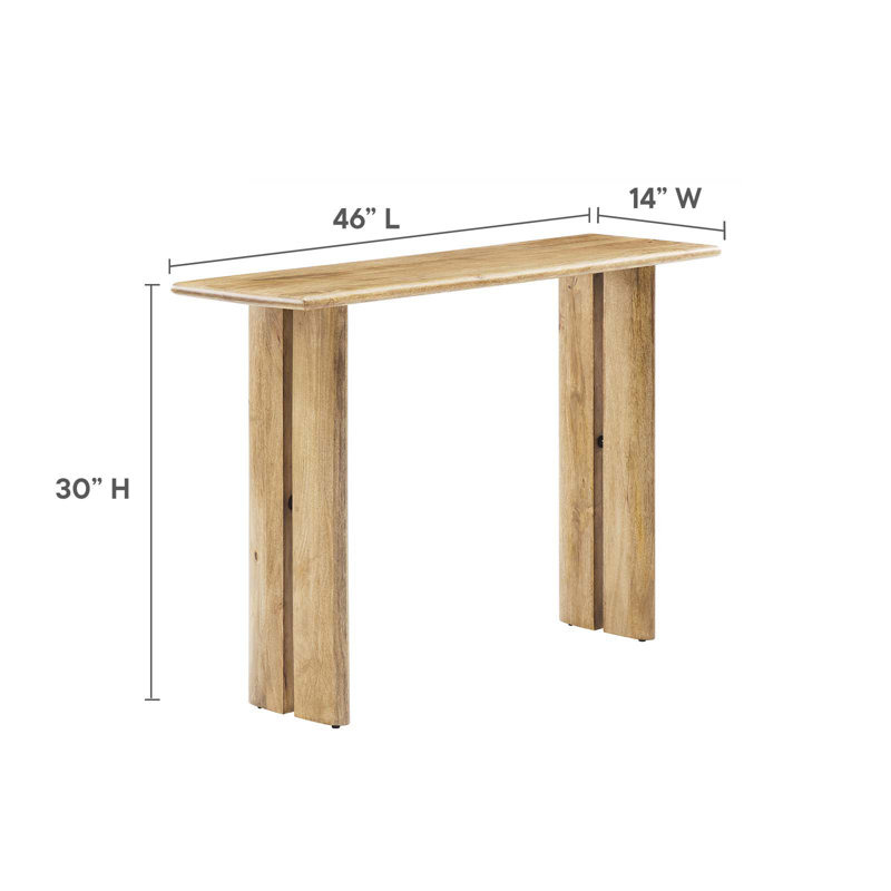 Modway Amistad Wood Console Table, Oak