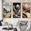 «Full White Moon Over The Mountains», 3 pièces sur toile-1245067234-1245067235