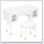 Ensemble de coiffeuse et coiffeuse avec organisateur, bureau d'écriture et port de charge Elegant-1643898524