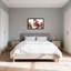Ensemble de 1 tableau mural sur toile tendue représentant des fleurs de cerisier-751088956-751088959-751088957