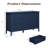 Modern Blue 6-Drawer Fluted Dresser