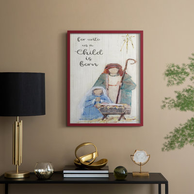 For Unto Us Framed Print - Solid Wood