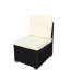 Ensemble de 5 meubles de patio: PE, coussins beiges, table basse: