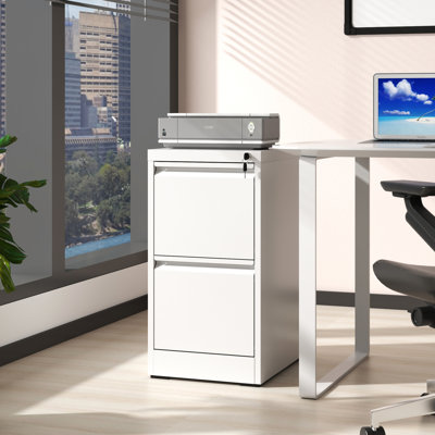 Metal Vertical File Cabinet With Lock, 2 Drawers, For Office, Build, Spacious Organization Office/Home, Storage