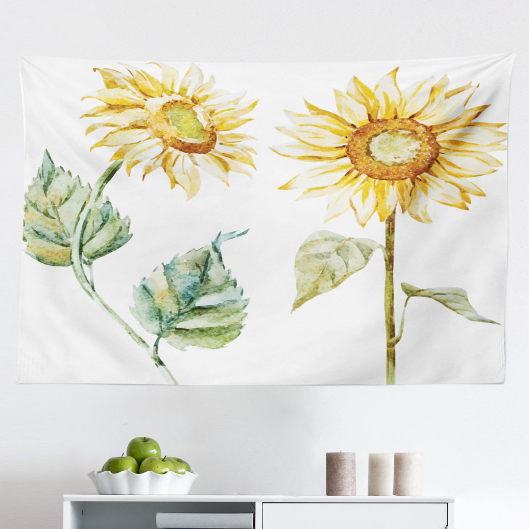 Wandbehang Verlockende Sonnenblumen Sommer inspiriertes Design Landwirtschaft