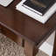 Bureau 2 tiroirs en bois massif brun-noisette noir-787922461