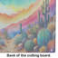 Cactus in Colour Glass Cutting Board Large