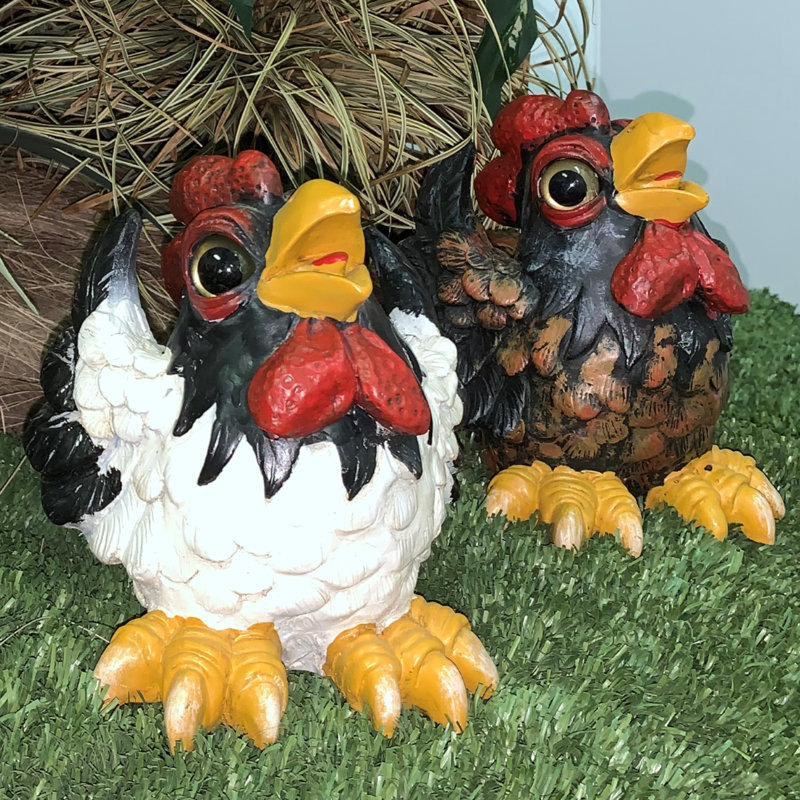 Statues de jardin fantaisistes «Lucky» et «Smylie»