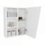 Medicine Cabinet with Mirrored Door and Open Storage