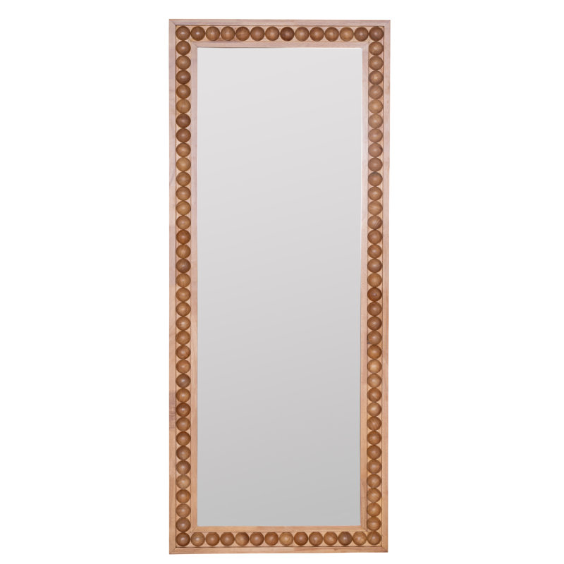 Miroir de plancher rectangulaire en bois massif