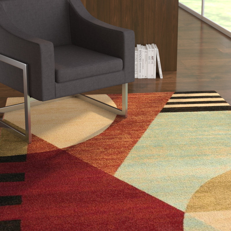 Charis Performance Abstract Rug, Rectangle 5'3" x 7'7"