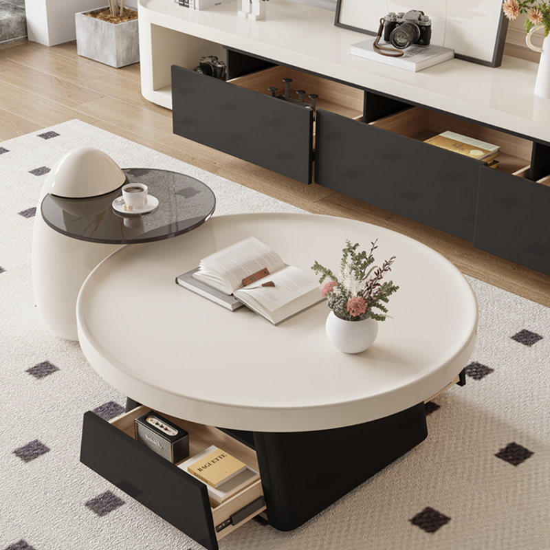 Meuble télé extensible avec trois tiroirs en pin