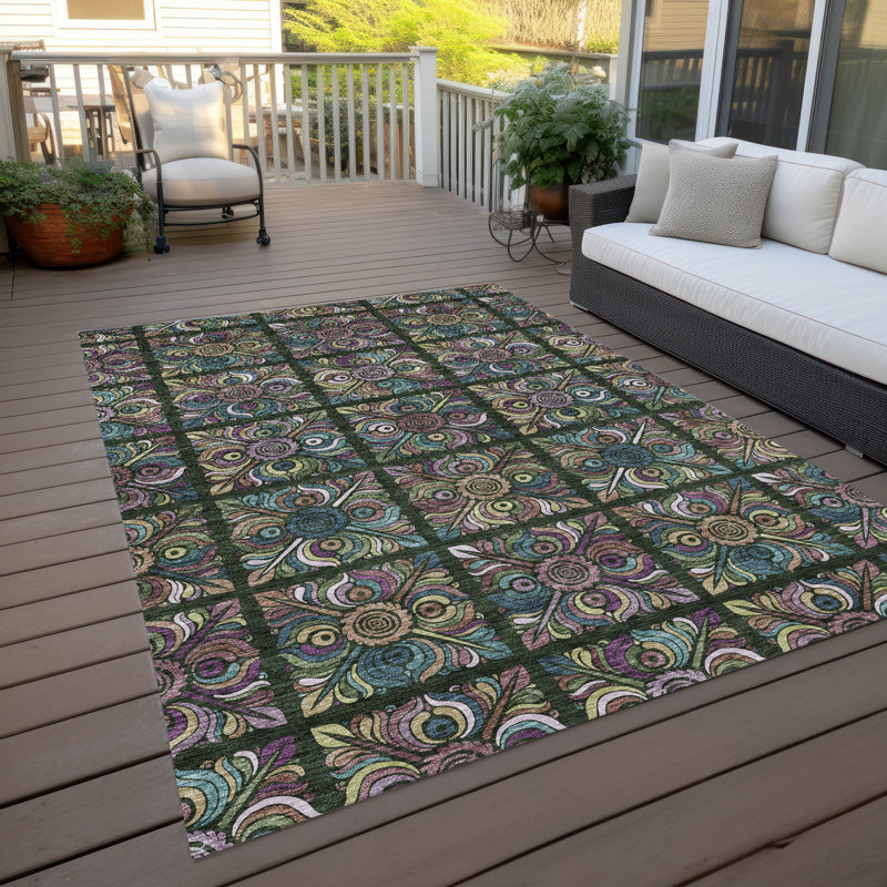  Tapis d'intérieur / extérieur lavables à la machine Malék, Rectangle 2 pi 6 po x 3 pi 10 po
