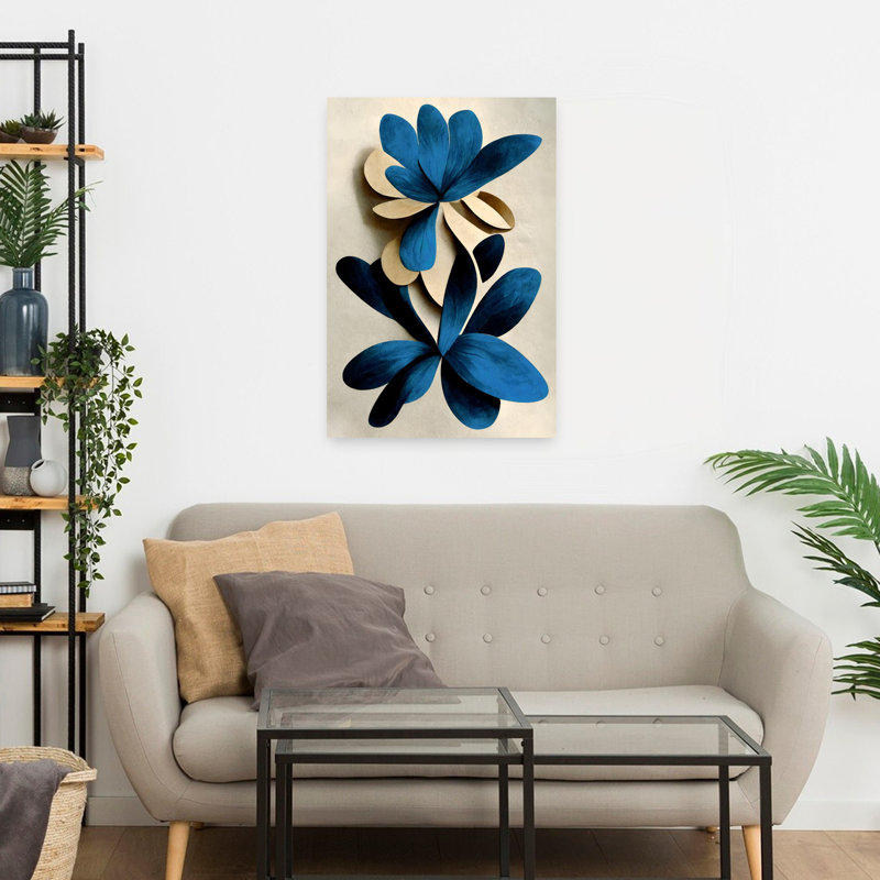Art contemporain Art floral contemporain, H 24 po x l 16 po