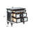 Varian II Mirrored, Black And Silver Finish Nightstand With Spacious Drawer For Modern Bedrooms And Elegant Storage Solutions