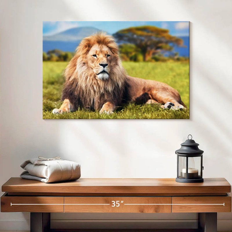 Chill Safari Lion, 16" H x 24" W
