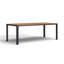 Morones Rectangular Dining Table in Solid Reclaimed Teak with Black Rounded Edge Aluminum Legs-1765434990