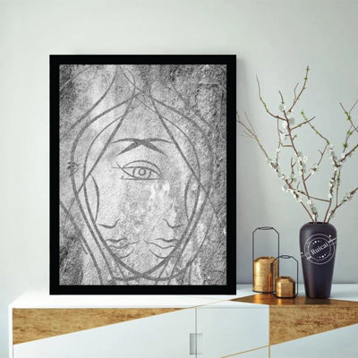 Femme abstraite - reproduction encadrée