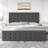 King Bed Frame With Headboard And 4 Storage Drawers, Platform Bed Frame Square Stitched Button Tufted-1062865892-1062865901