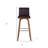 26” Faux Leather Wooden Swivel Bar Stool-938061272