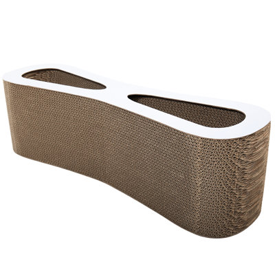 Lit plateforme en carton ondulé pour chat, gardant les chats confortables et actifs en bois, offrant une sortie amusante pour