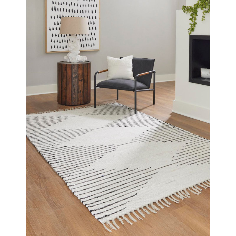 Gwin Cotton Southwestern Indoor Rug, Rectangle 8' x 11'