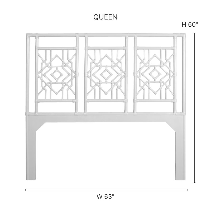 Tulum Open-Frame Headboard, Queen, White