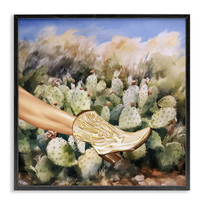 " Cowgirl Boot & Cactus " by Ziwei Li