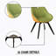 Ensemble de table 5 pièces, une table moderne, 4 chaises de salle à manger avec pieds en métal pour la cuisine-215552680-215552681