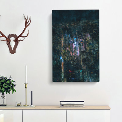 New York City At Night - Wrapped Canvas Painting