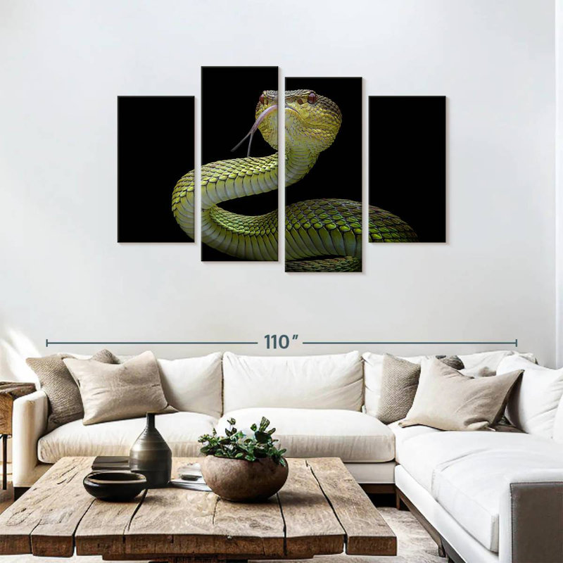 Brampt Venomous Viper, 48" H x 75" W