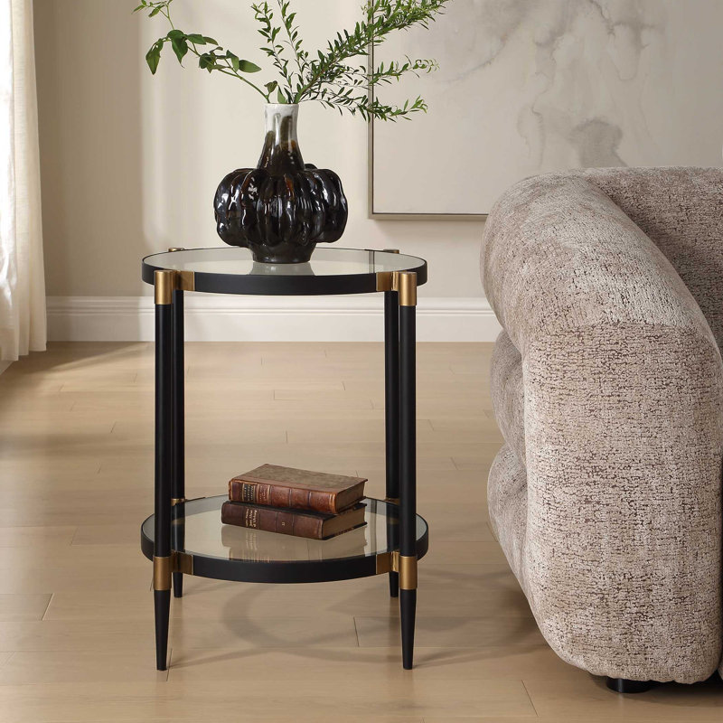 Uttermost Chadid Round Glass Side Table
