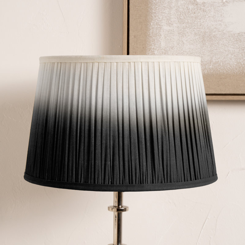 20 cm Cotton Empire Lamp Shade, 12cm H x 20cm W x 20cm D, Black