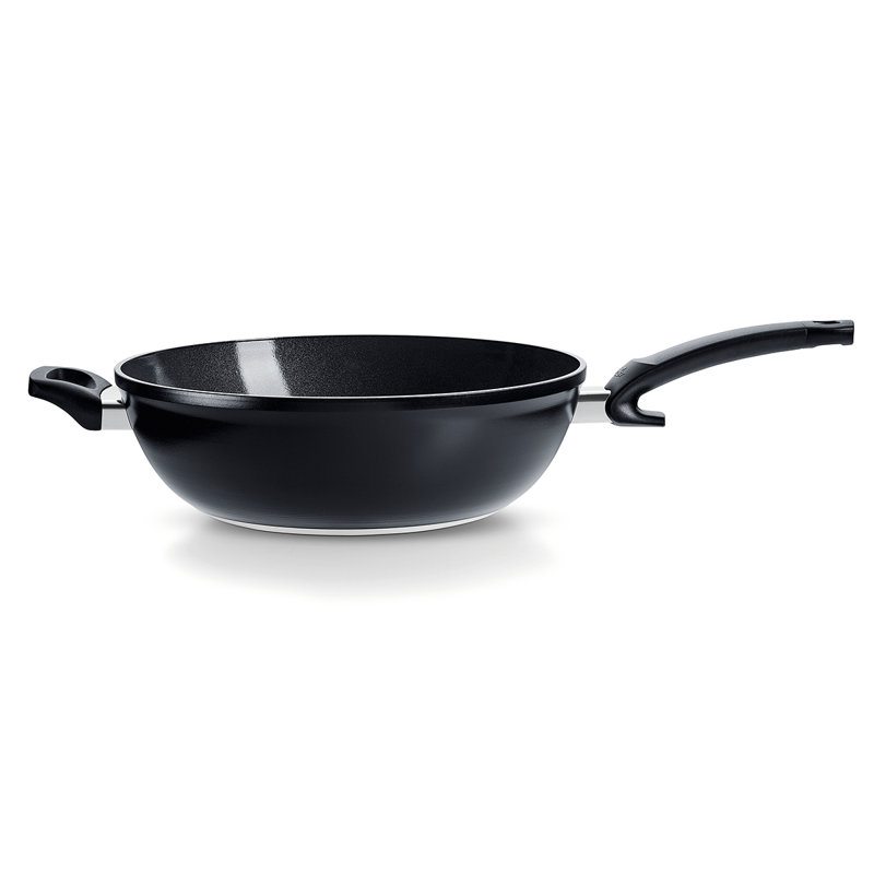 Fissler Ceratal Comfort Ceramic 12.6 Inch Non-stick Wok, Orbit Black, Made Without Pfas