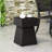 Lightweight Concrete Side Table, Black, No Assembly Required, Pedestal Form, Modern - 14.1W X 18.98H, Contemporary, Magnesium Oxide Shape 14.1In Width 18.98In Tall,