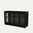 Kitchen Storage Stand Cupboard With Glass Door-Black-1767539541