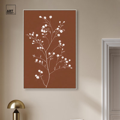 «Berry Branch I», reproduction d'art sur toile par Art Remedy, cadre argenté, 10 x 15