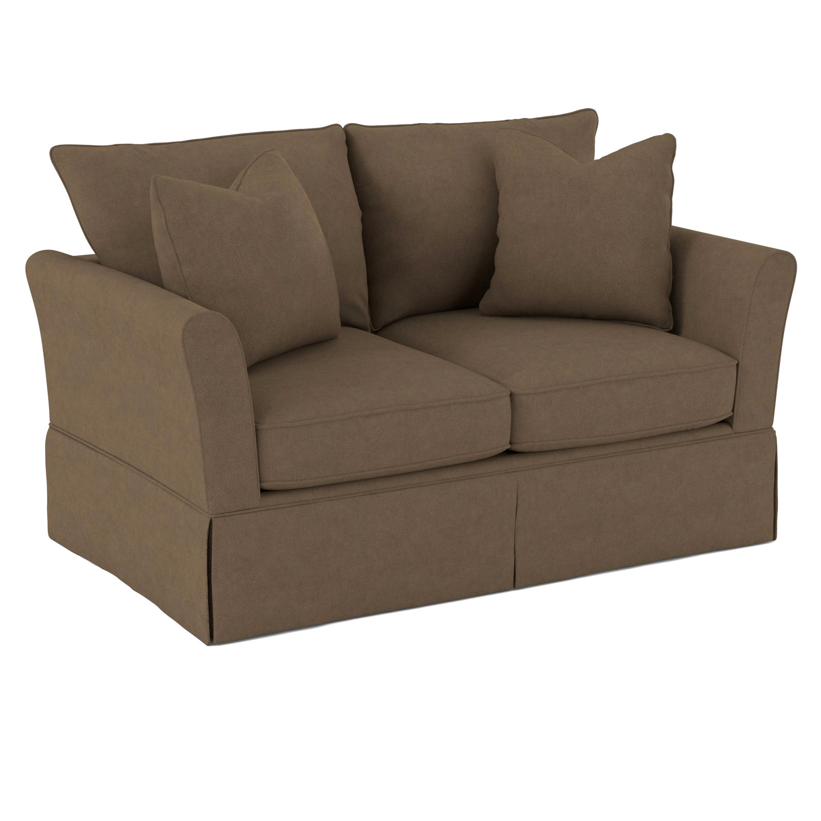 Shelby 63" Upholstered Loveseat, Bella Cocoa Performance Velvet