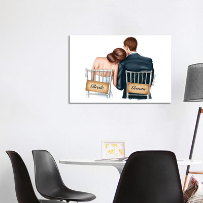«Bride and Groom» par Elza Fouche, impression sur toile tendue