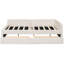 Lit double tapissier pleine grandeur beige avec rangement de tiroir -, sans sommier, attrait pour la chambre à coucher et 2 tiroirs, construction robuste, confort-262457287