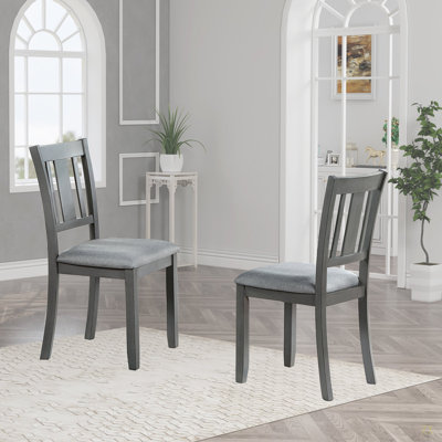 Chaises de salle à manger seulement, ensemble de 4 chaises de salle à manger en bois, chaise de cuisine avec siège rembourré, chaise rembourrée pour salle à manger, salon