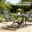 Ensemble de chaises de patio confortables en filet, gris clair, pour les espaces extérieurs modernes