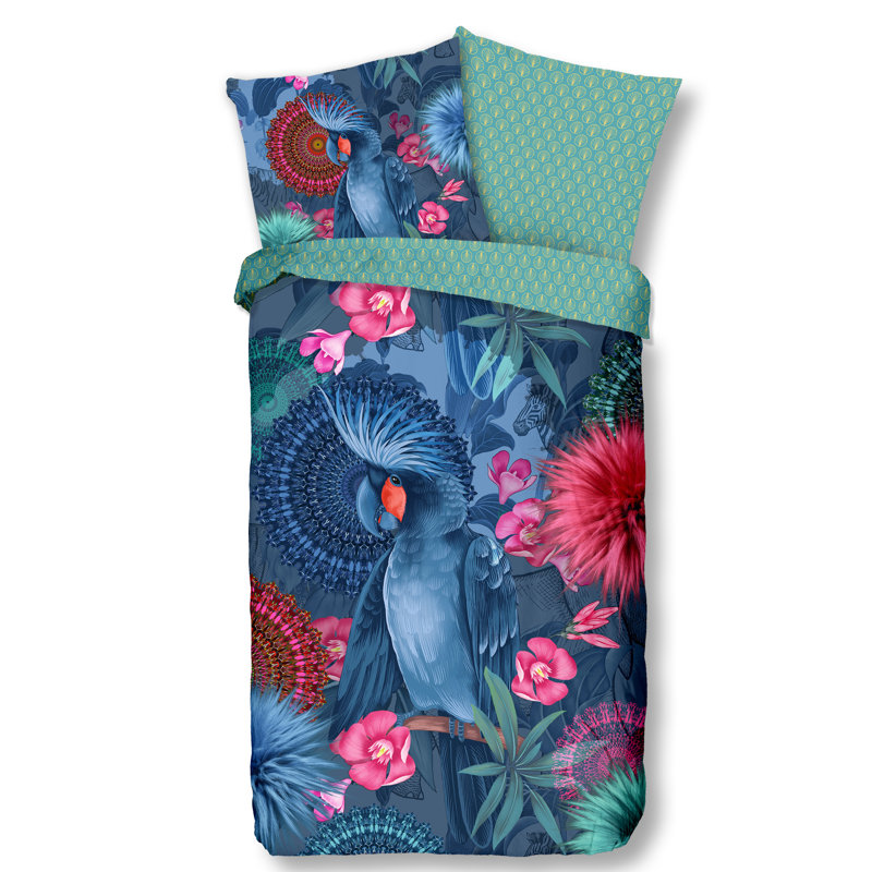 Dbo 200x200+2-80x80 Hip Katoen-satijn No.7128 Multi, 155cm x 220cm Duvet Cover + 1 pillowcases 80 x 80